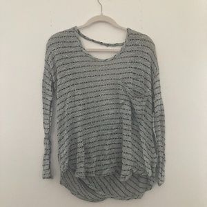 Free People XS seafoam weather with maroon stitching